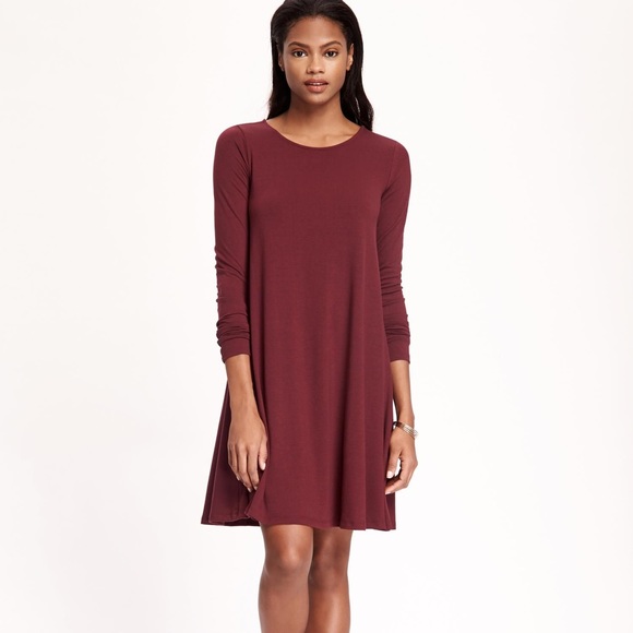 Old Navy | Dresses | Old Navy Long Sleeve Plush Knit Swing Dress | Poshmark